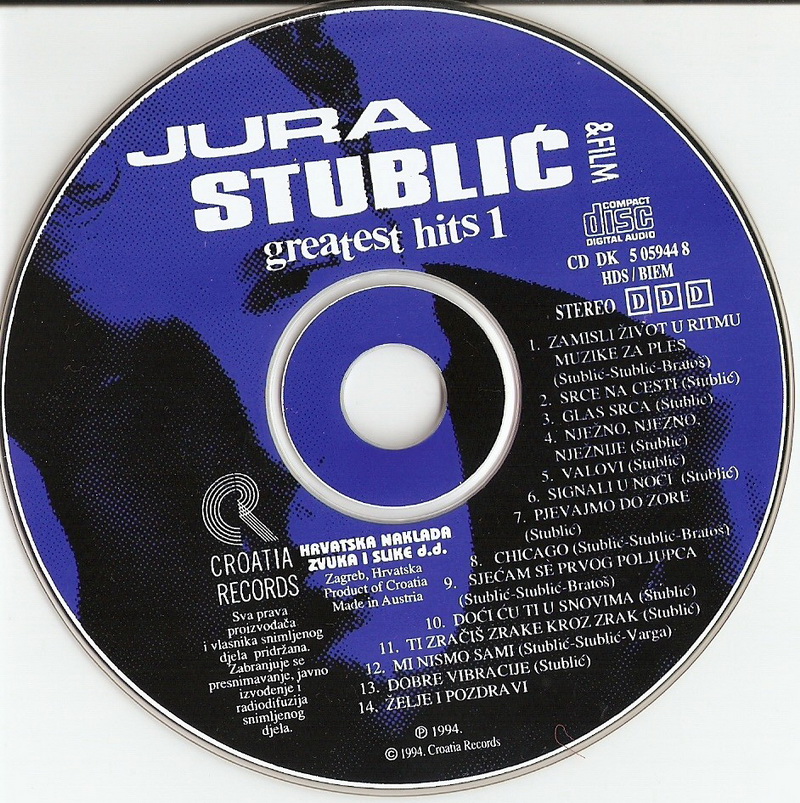 Jura Stublic Film 1994 Greatest Hits 1 CD