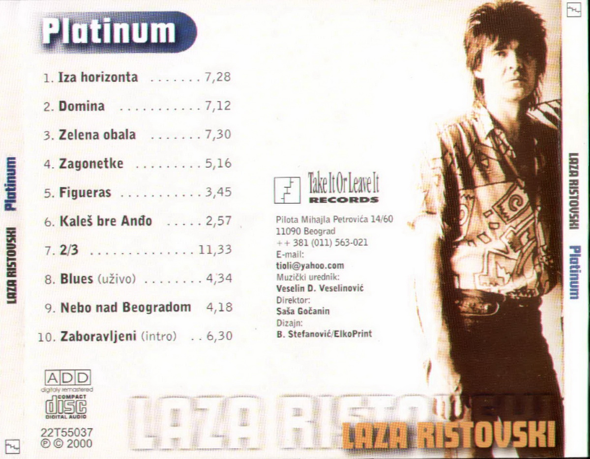Laza Ristovski 2000 Platinum B